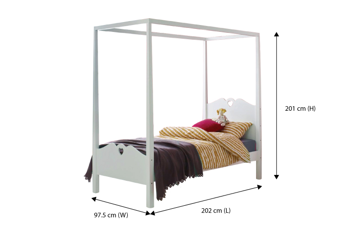 Holly Four Poster Single Bed Frame